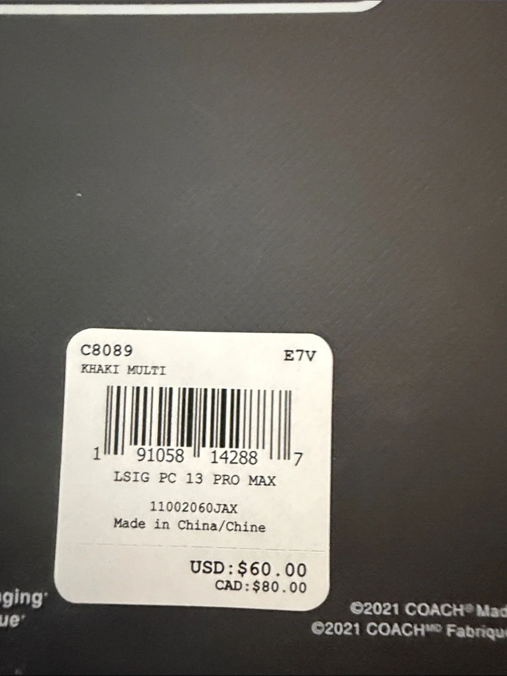 Coach Signature Stripe iPhone 12/13 Pro Max MagSafe Case
